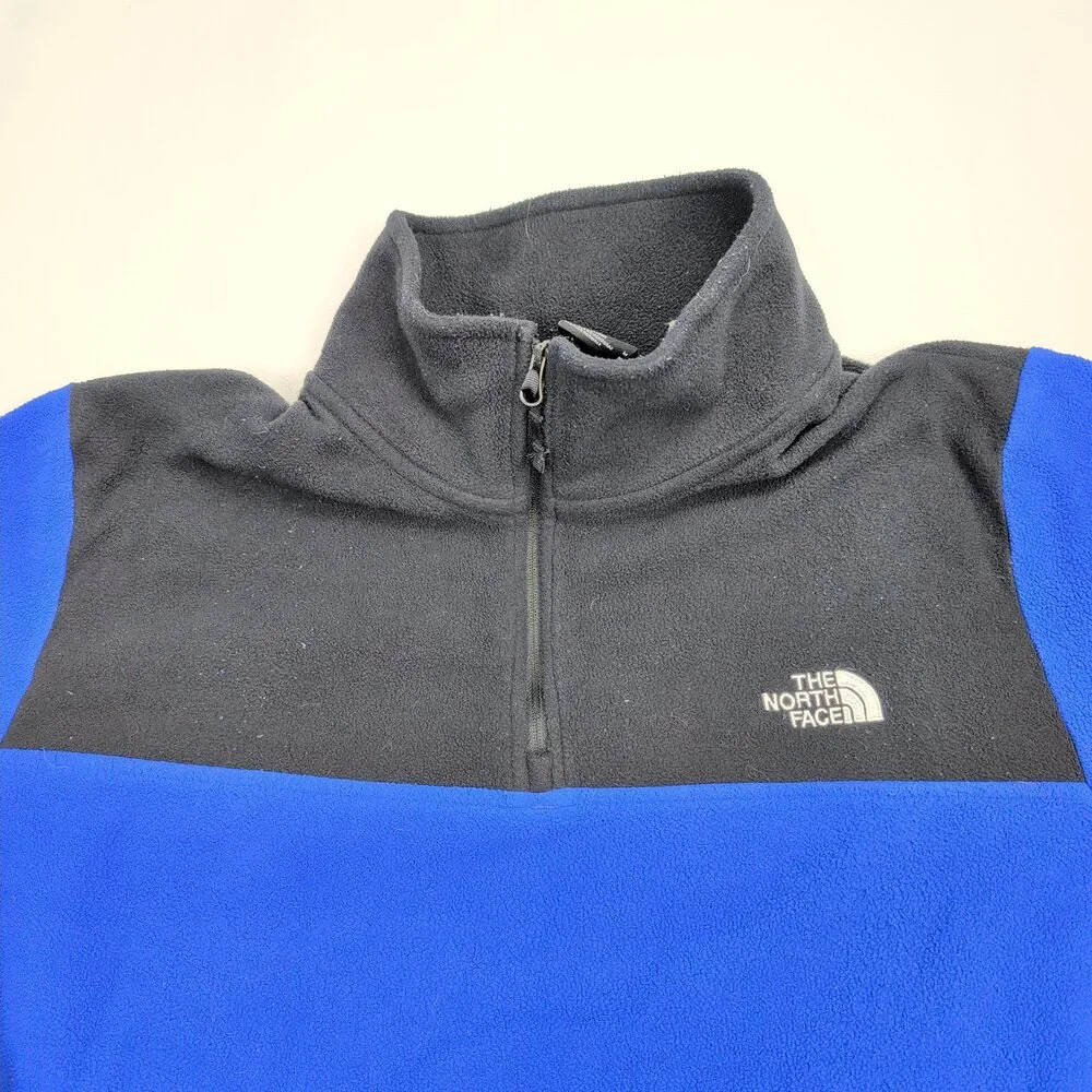 The North Face Men's 1/4 Zip Fleece‎ Pullover Blue/Black M